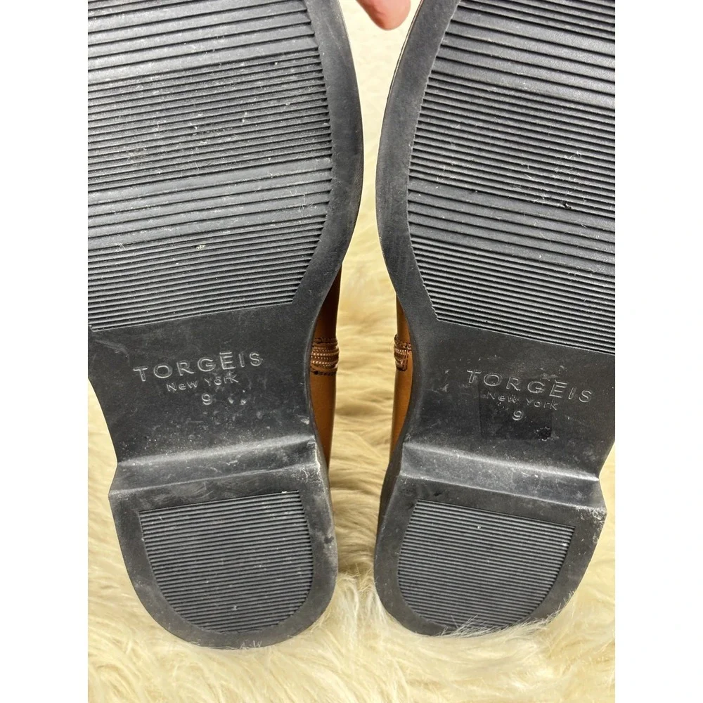 Torgeis Desiree Riding Boots 9 Chestnut Brown Knee‎ High Leather Equestrian Chic